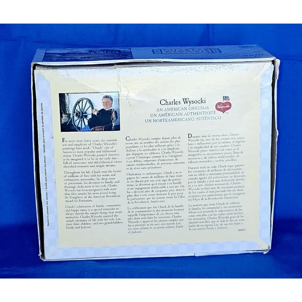 2 Charles Wysocki Americana 1000pc Puzzles COMPLETE Formulating The Plan Nantuck